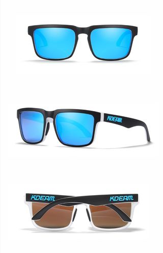 Gafas sol polarizadas.UV400.Negro/Blanco y azul.