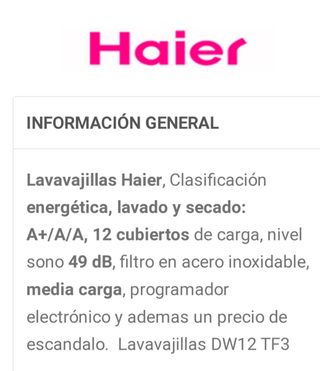 LAVAVAJILLAS HAIER