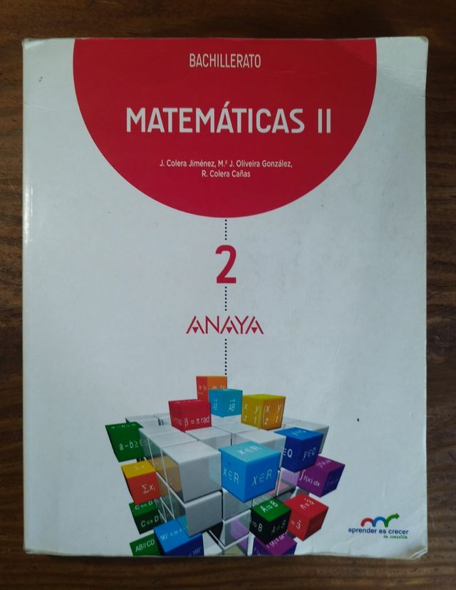 Matemáticas II 2 bachillerato Anaya