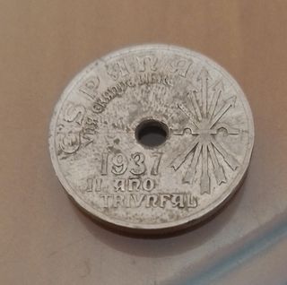 Moneda de España  de 25 ctmos. de 1937 