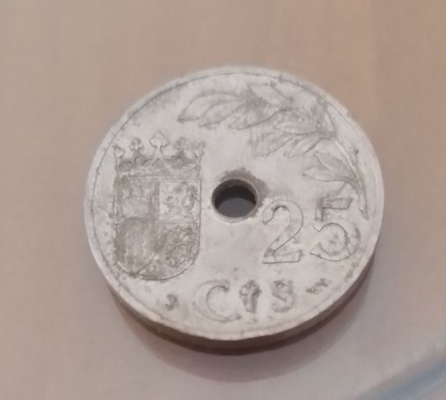 Moneda de España  de 25 ctmos. de 1937 