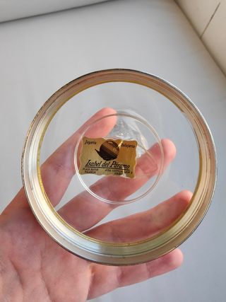 Florero cristal base de plata