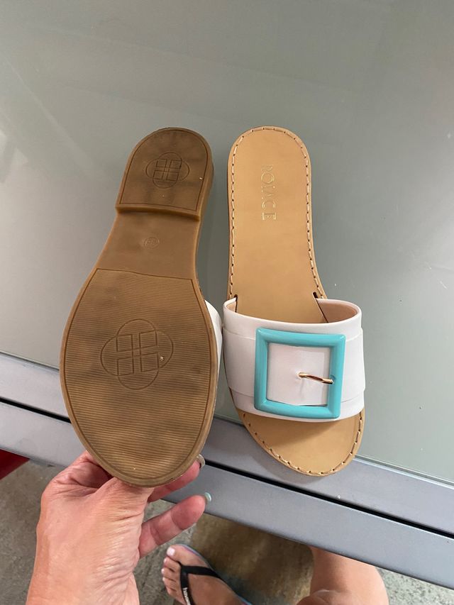 Ciabatta bianco verde acqua