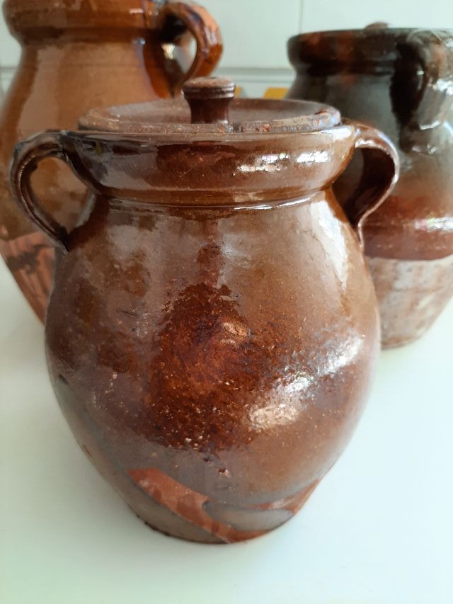 CONJUNTO DE TRES ANTIGUAS OLLAS ( ORZAS ) ANTIGUAS