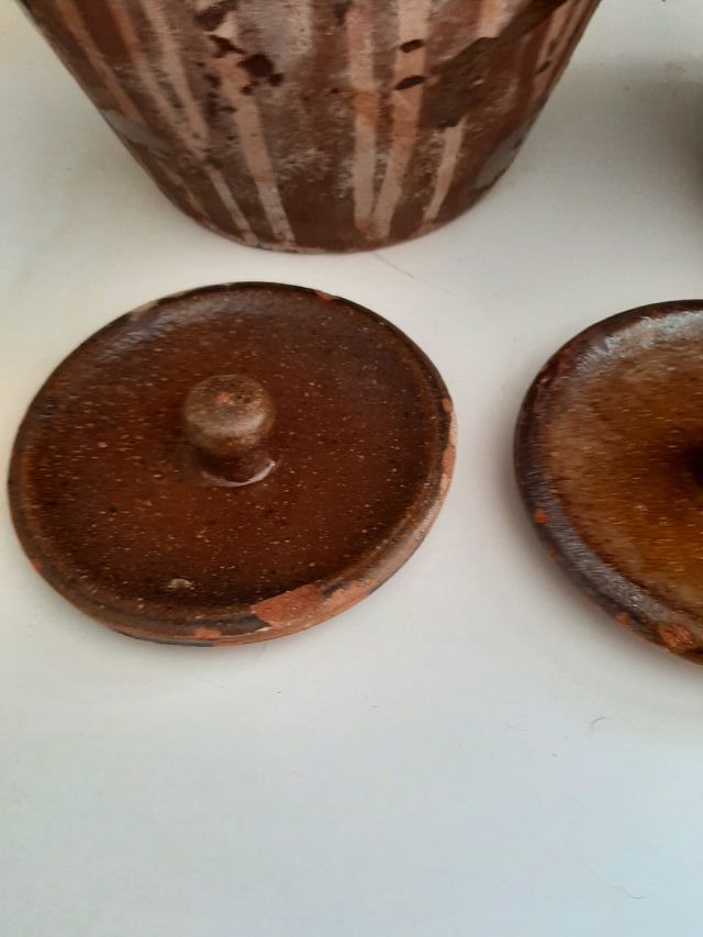 CONJUNTO DE TRES ANTIGUAS OLLAS ( ORZAS ) ANTIGUAS