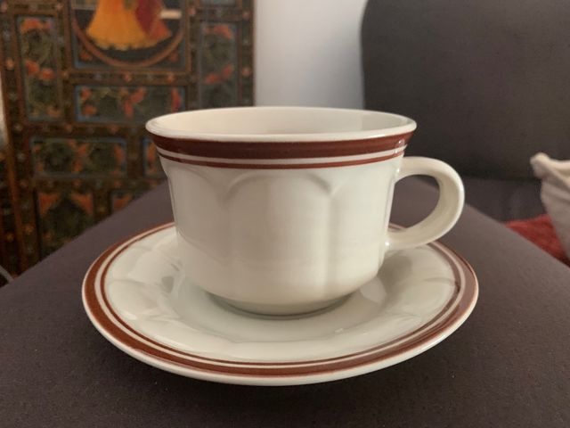 12 Tazas/platos ceramica