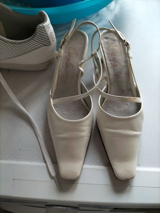 Zapatos blanco-beige Mujer num38