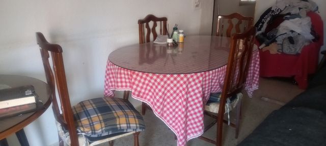 vendo mesa ovalada comedor/ camilla