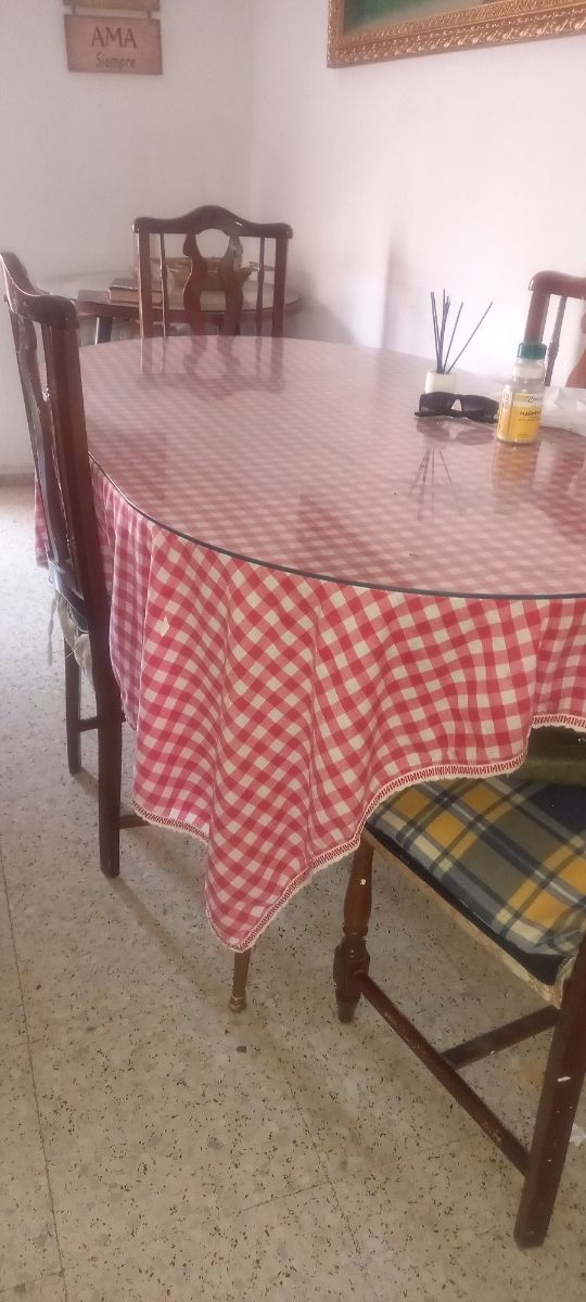 vendo mesa ovalada comedor/ camilla