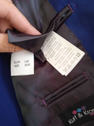 Traje de chaqueta de caballero azul