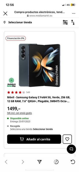 Samsung galaxy z fold4 256gb