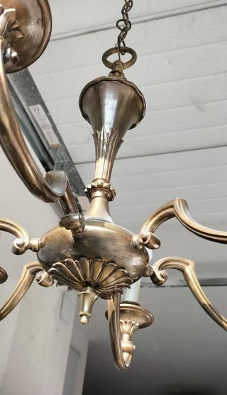 lámpara araña de bronce