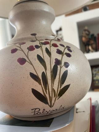 Lampada Vintage porcellana anni 70 Dipinta