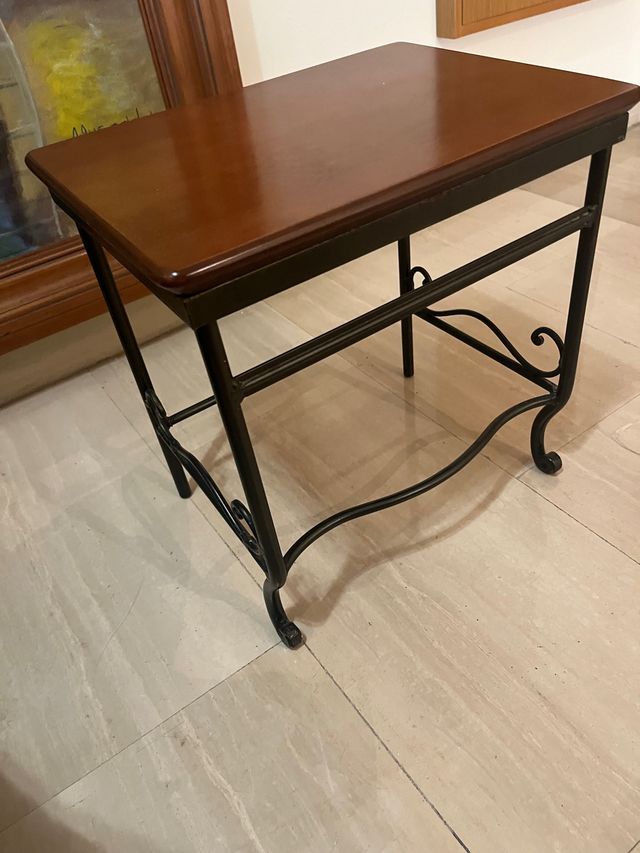 panca in ferro battuto e legno