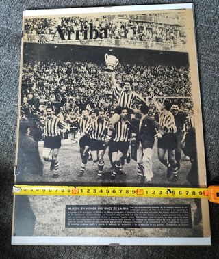 Marco de foto, Athletic club Bilbao. 1958