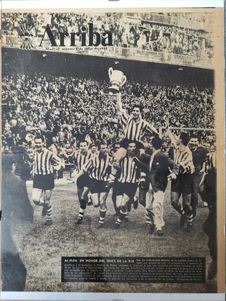 Marco de foto, Athletic club Bilbao. 1958