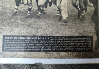 Marco de foto, Athletic club Bilbao. 1958