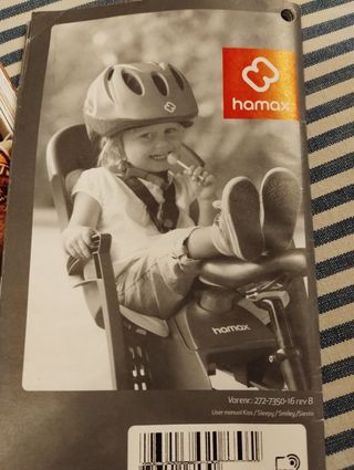 SILLITA/PORTA BEBÉS BICICLETA HAMAX SMILEY + KIT.