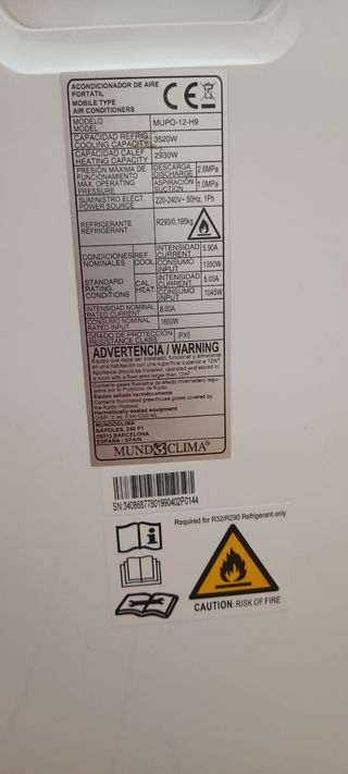 Aire acondicionado portátil