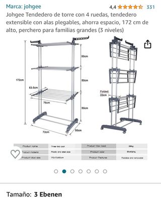 Perchero 3 niveles plegable