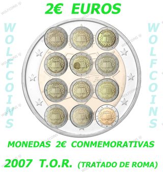 🇪🇺 TRATADO DE ROMA TOR MONEDAS 2€ EUROS 2007