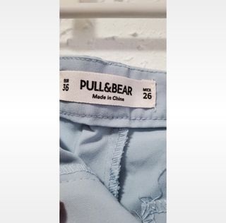 Pantalón pinza turquesa S