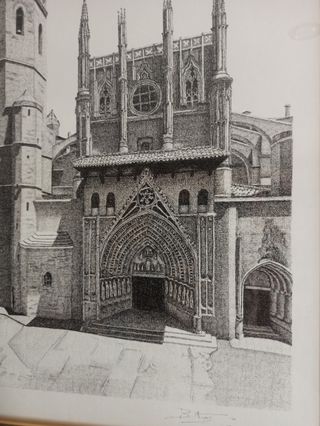 Cuadro decorativo Catedral de Huesca  (plumilla)