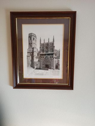 Cuadro decorativo Catedral de Huesca  (plumilla)