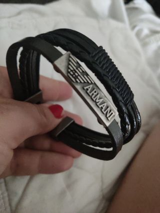 PULSERA DE HOMBRE DE CUERO GIORGIO ARMANI
