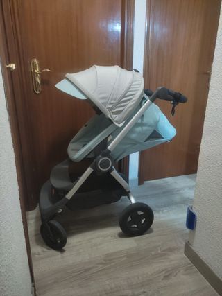 Carro stokke scoot azul claro y gris buen estado