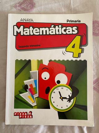 Libro de matemáticas 4 primaria Anaya