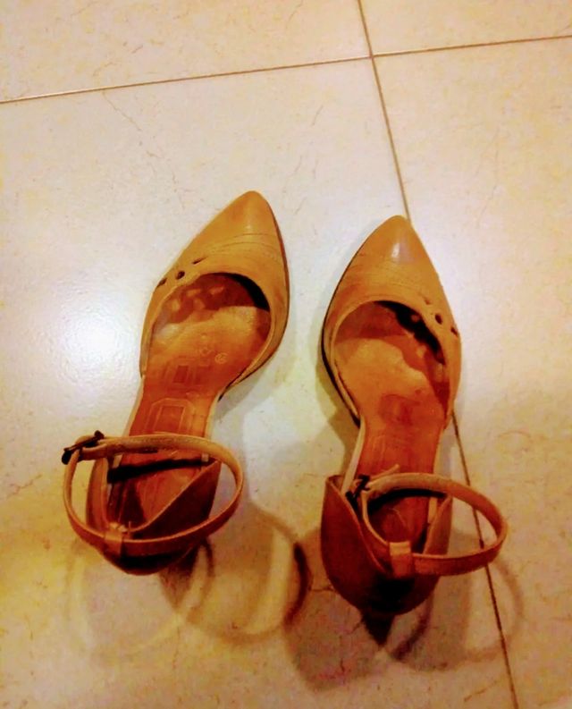 Zapatos Tacones Piel Marrón