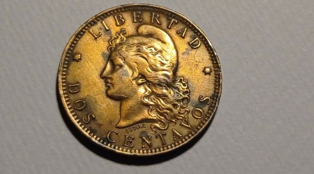 Argentina dos centavos 1891 KM#33