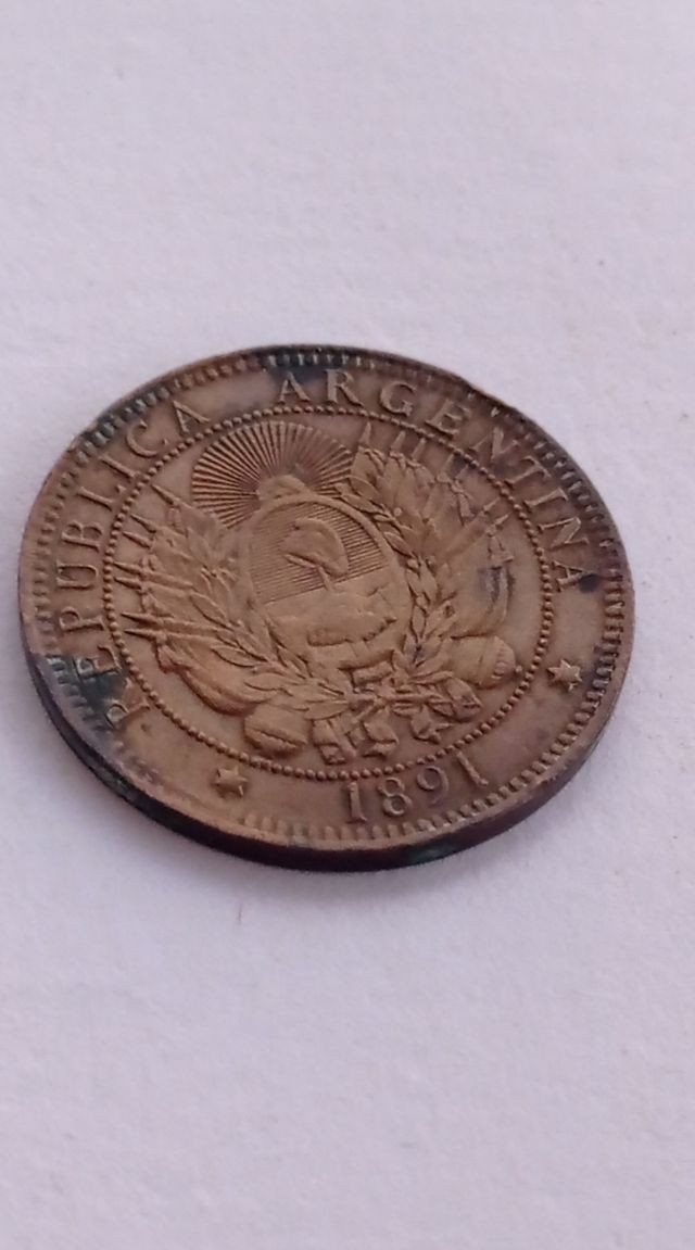 Argentina dos centavos 1891 KM#33