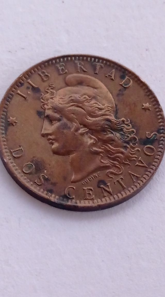 Argentina dos centavos 1891 KM#33