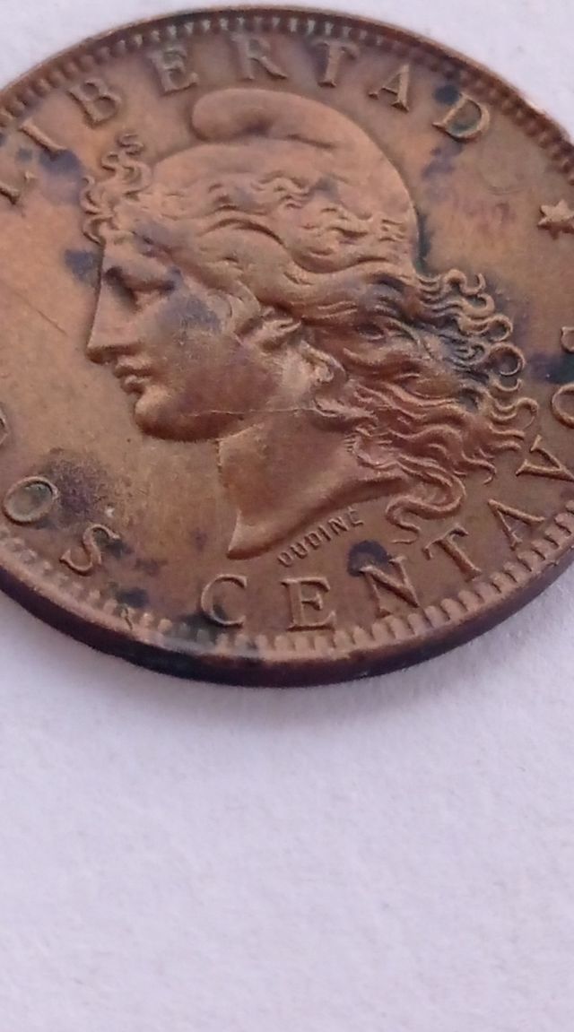 Argentina dos centavos 1891 KM#33