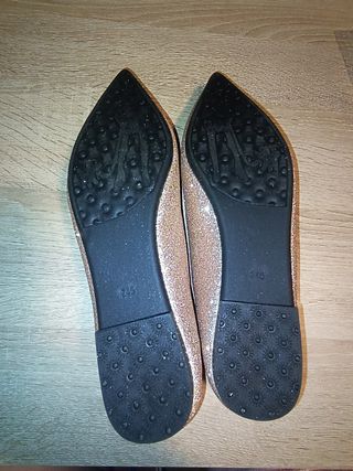 Bailarinas glitter dorado sin estrenar