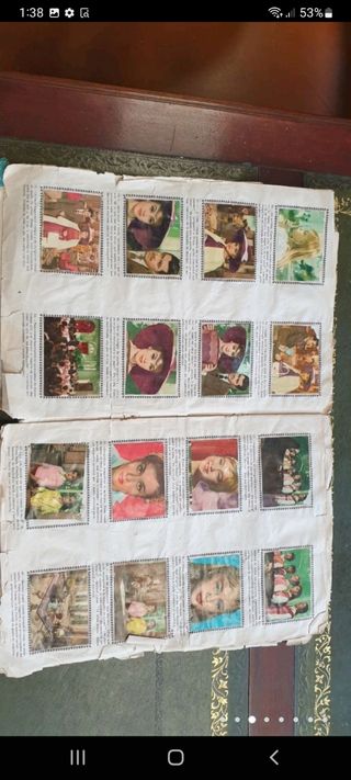 antiguo álbum de cromos