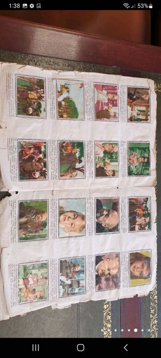 antiguo álbum de cromos