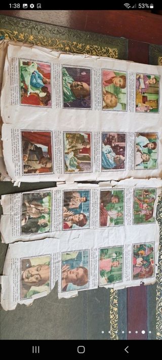 antiguo álbum de cromos