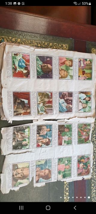 antiguo álbum de cromos