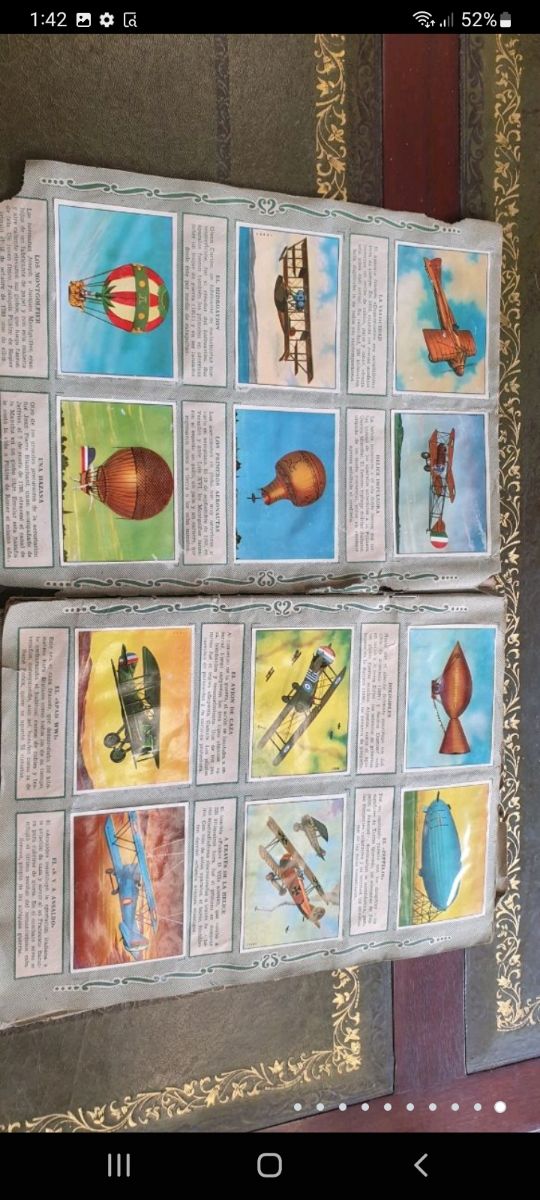 Vecchio album di carte collezionabili