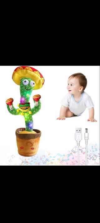 ofertón cactus que repite todo lo que dices y bail