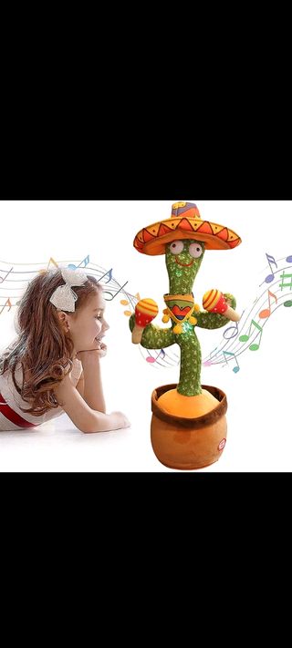 ofertón cactus que repite todo lo que dices y bail