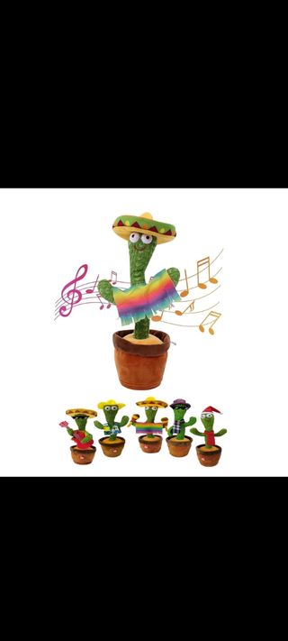 ofertón cactus que repite todo lo que dices y bail