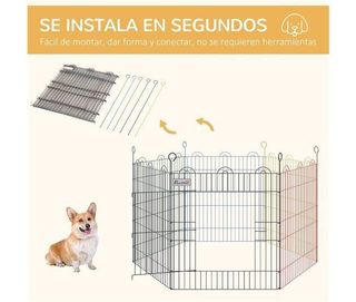 PawHut Parque de Juegos para Mascotas Jaula