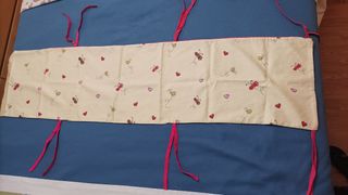 Colchas, chichonera y cortina a juego