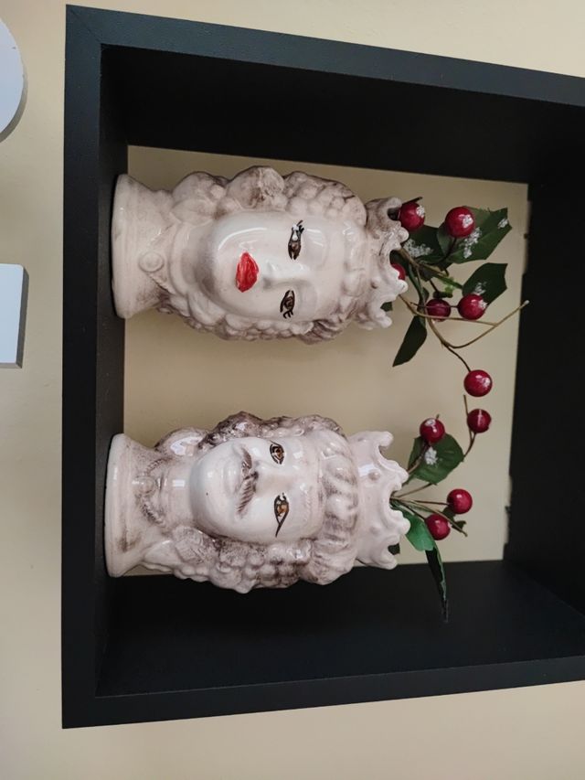 Coppia teste di Moro Caltagirone siciliane