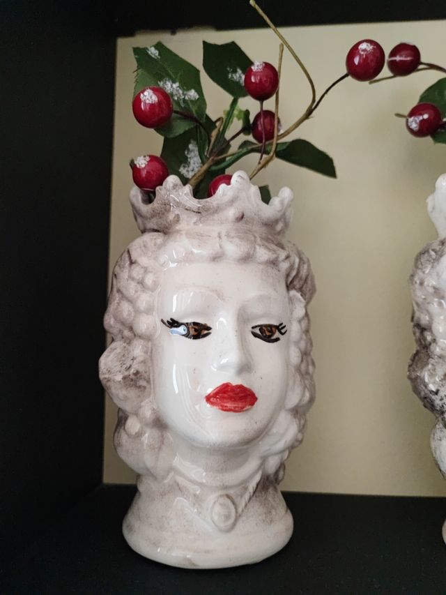 Coppia teste di Moro Caltagirone siciliane