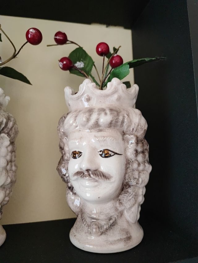 Coppia teste di Moro Caltagirone siciliane